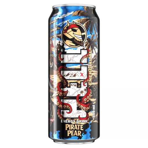 HELL Pirate Pear füge- és körteízű, koffeintartalmú, szénsavas energiaital 500 ml