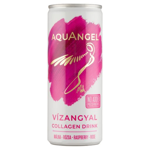 Vízangyal málna és rózsa ízű szénsavmentes üdítőital cukorral és kollagénnel 250 ml