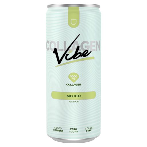 Collagen Vibe menta- lime ízesítésű szénsavas üdítőital kollagénnel édesítőszerekkel 330 ml