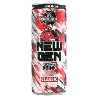   New Gen Classic tuttifruttiízű, koffeintartalmú, szénsavas, funkcionális ital 250 ml