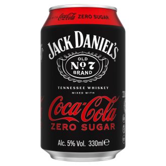   Jack Daniel's Tennessee Whiskey és Coca Cola alkoholos szénsavas ital édesítőszerekkel 5% 330 ml