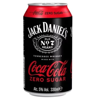   Jack Daniel's Tennessee Whiskey és Coca Cola alkoholos szénsavas ital édesítőszerekkel 5% 330 ml
