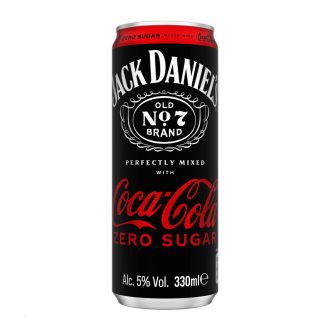 Jack & Coke Zero alkoholos ital 0,33L Sleek
