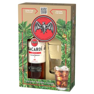   Bacardí Spiced Spirit Drink rum alapú szeszesital 35% 700 ml + pohár