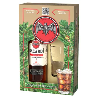   Bacardí Spiced Spirit Drink rum alapú szeszesital 35% 700 ml + pohár