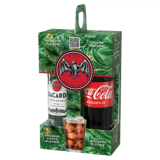   Party Mixer Bacardí Carta Blanca rum 37,5% 700 ml és Coca-Cola colaízű szénsavas üdítőital 1000 ml