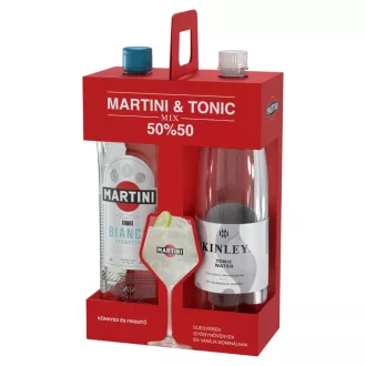   Martini Bianco édes vermut 15% 1 l és Kinley Tonic Water tonikízű szénsavas üdítőital 1,5 l