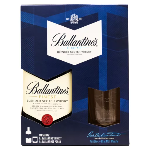 Ballantine's whiskey 0,7l finest +1 pohár 40% 2019 