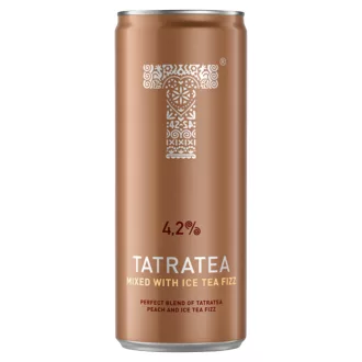  Tatratea Mixed with Ice Tea Fizz szénsavas alkoholos ital őszibarack ízesítéssel 4,2% 250 ml
