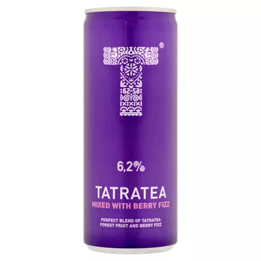 Tatratea szénsavas alkoholos ital erdei gyümölcs ízesítéssel 6,2% 250 ml