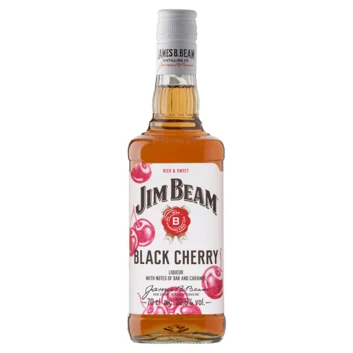 Jim Beam Black Cherry cseresznye ízesítésű bourbon whiskey alapú likőr 32,5% 0,7 l