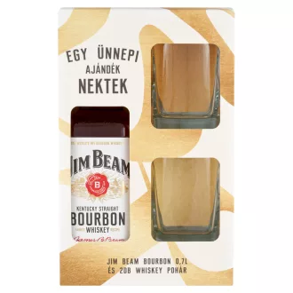 Jim Beam Bourbon whiskey 40% 0,7 l + 2 db pohár