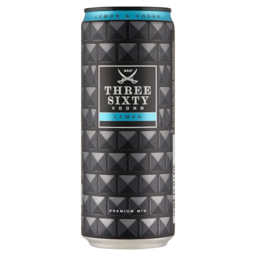 Three Sixty Vodka Lemon alkoholos üdítőital 10% 330 ml