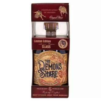   The Demons Share 6 éves rum 0,7l 40% + 1 üvegpohár díszdobozban