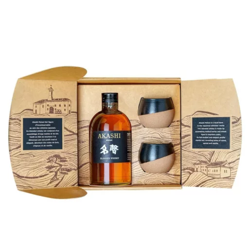Akashi Meisei whisky 0,5l 40% + 2 pohár díszdobozban