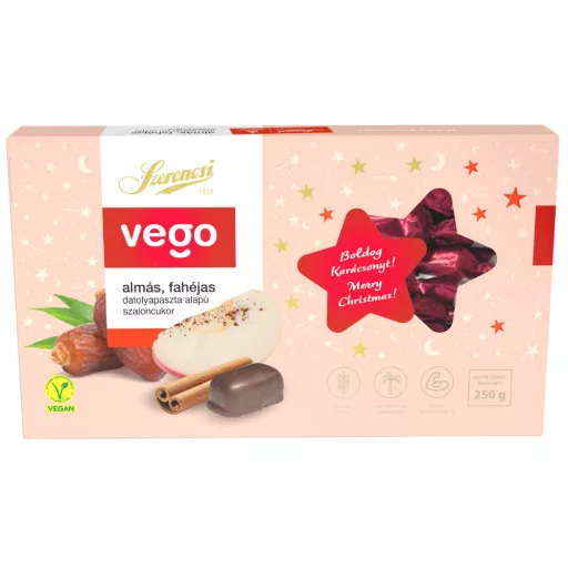 Szerencsi szaloncukor 250g fahéjas-almás étcsokoládéval mártott Vegan HCN