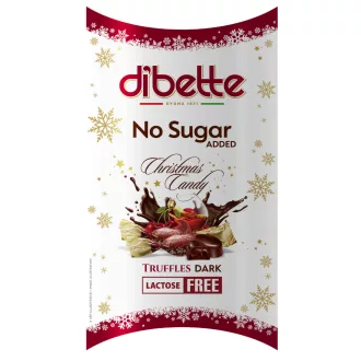   DIBETTE NAS konyakmeggyes trüffelkrémmel töltött étcsokoládé-desszert szaloncukor, hozzáadott cukor nélkül, édesítőszerekkel, 220 g, laktózmentes