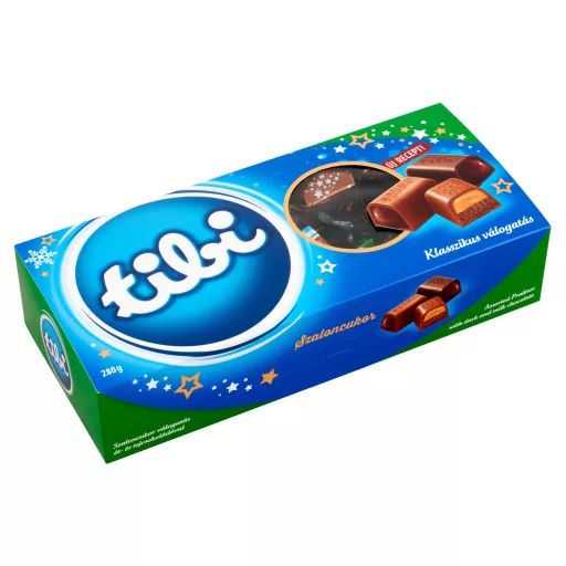 Tibi klasszikus szaloncukor válogatás ét- és tejcsokoládéval 280 g