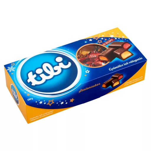 Tibi gyümölcs ízű szaloncukor válogatás étcsokoládéval 280 g