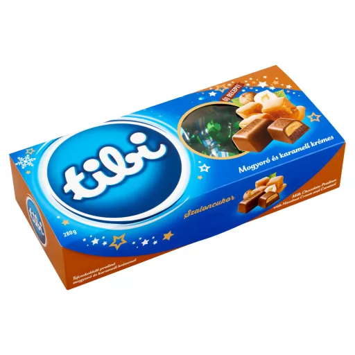 Tibi tejcsokoládé praliné mogyoró és karamell krémmel szaloncukor 280 g