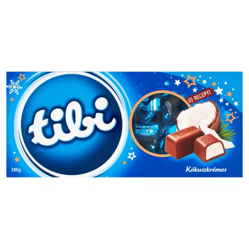 Tibi tejcsokoládé praliné kókuszkrémmel szaloncukor 280 g