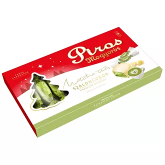   Piros Mogyorós szaloncukor 247g fehércsokoládé matcha teás krémmel