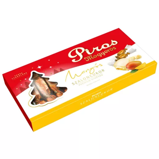 Piros Mogyorós szaloncukor 247g fehércsokoládé mangós krémmel
