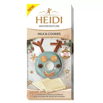 Heidi táblás fehércsokoládé 90g Milk & Cookies