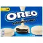Oreo vaníliaízű töltelékkel töltött kakaós keksz fehér bevonómasszával mártva 246 g