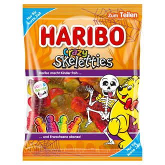 Haribo Crazy Skeletties gyümölcsízű gumicukorka 160 g