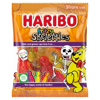 Haribo Crazy Skelletties gyümölcsízű gumicukorka 160 g
