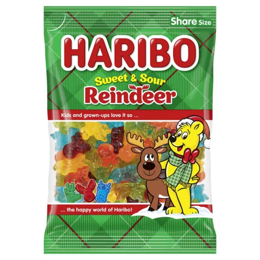 Haribo gumicukor 160g Sweet and Sour Reindeer