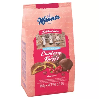 Manner mézeskalács 180g Cranberry Knöpfe