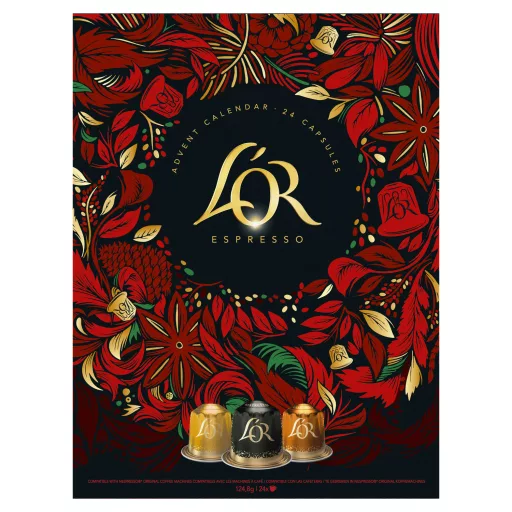 L'OR Espresso Adventi kalendárium őrölt-pörkölt kávé kapszulában 24 db 124,8 g