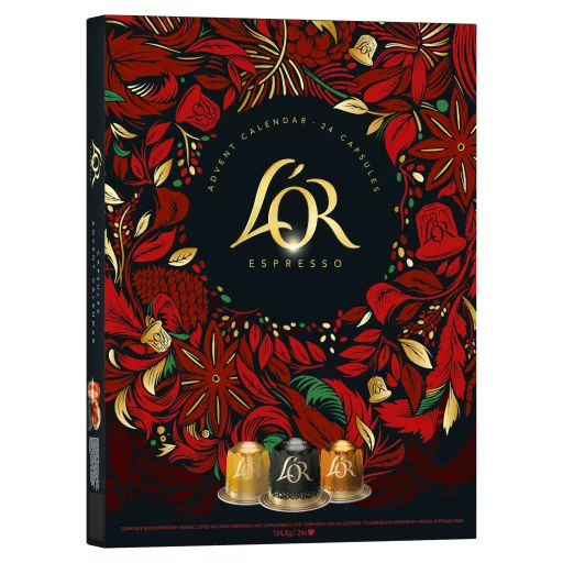 L'OR Espresso Adventi kalendárium őrölt-pörkölt kávé kapszulában 24 db 124,8 g