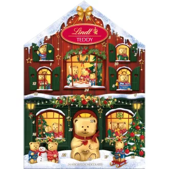 Lindt adventi kalendárium 146g Teddy House Shape