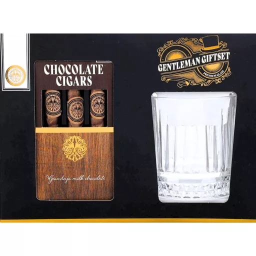 Becky's csokoládé szivar 3x25g + whiskys pohár