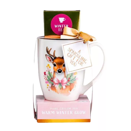 Becky's fekete tea 4x2g citromfűvel és gyógynövényekkel, bögrével - őzike