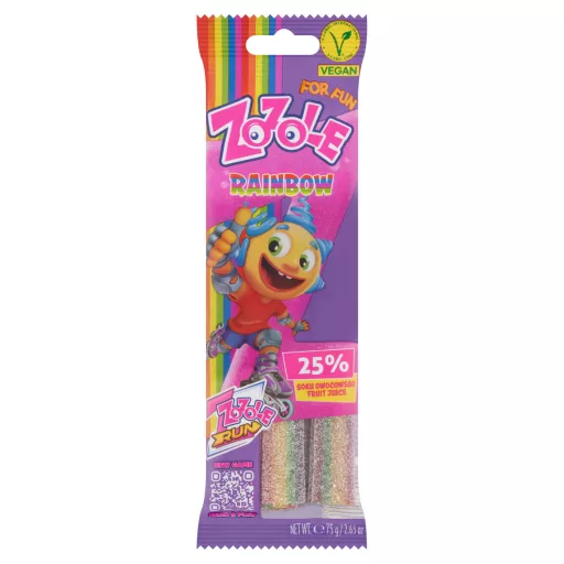 Zozole szivárványszínű gyümölcsízű szupersavanyú gumicukor 75 g