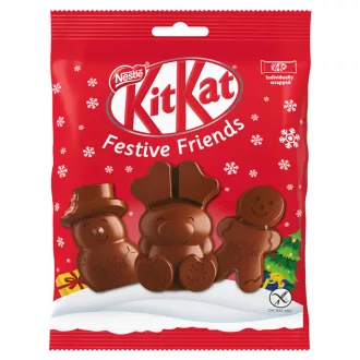   KitKat Festive Friends gluténmentes tejcsokoládé zsírszegény kakaós krémmel rizspehellyel 65 g