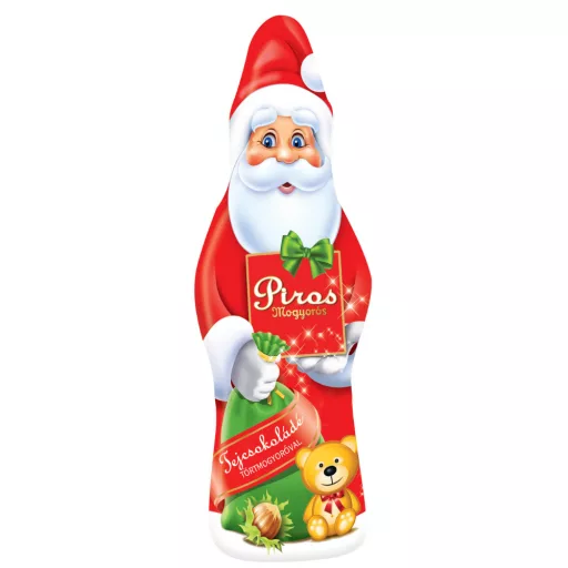 Piros Mogyorós mikulás figura 50g tejcsokoládé
