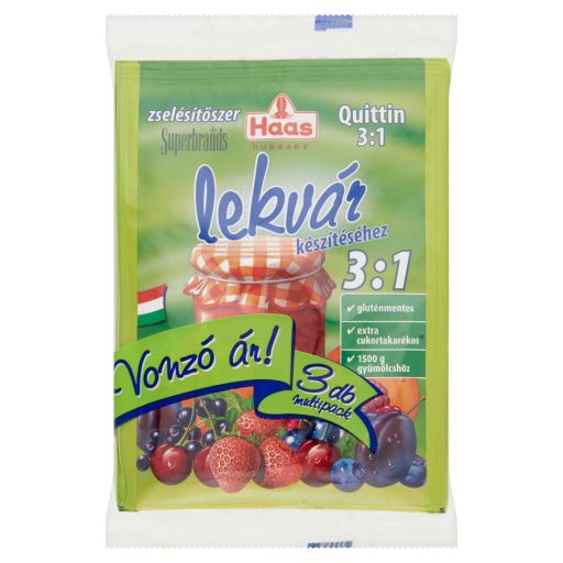 Haas Quittin 3:1 zselésítőszer lekvár készítéséhez 3 x 25 g