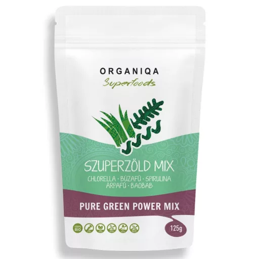 Organiqa Superfoods 100% BIO, nyers zöld növényi keverék 125 g