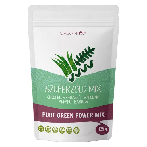Organiqa Bio Szuperzöld mix por 125 g
