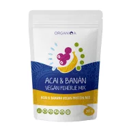 Organiqa Bio Vegán acai-banán fehérje mix 200 g