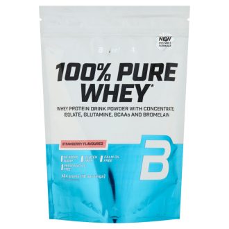   BioTechUSA 100% Pure Whey eper ízű fehérje italpor édesítőszerrel 454 g