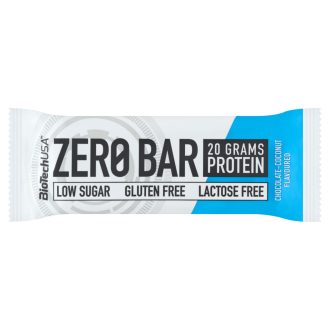   BioTechUSA Zero Bar csokoládé-kókusz ízű fehérjeszelet édesítőszerrel 50 g