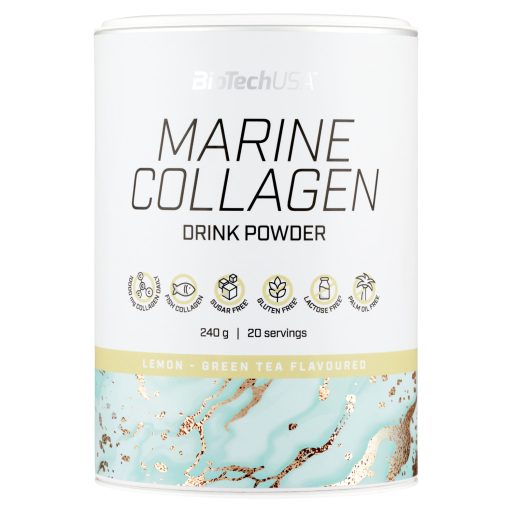 BioTech USA italpor 240g Marine Collagen zöld tea-citrom