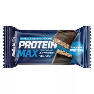   BioTechUSA Protein Max vanília-kókusz ízű bevont fehérjeszelet édesítőszerekkel 45 g