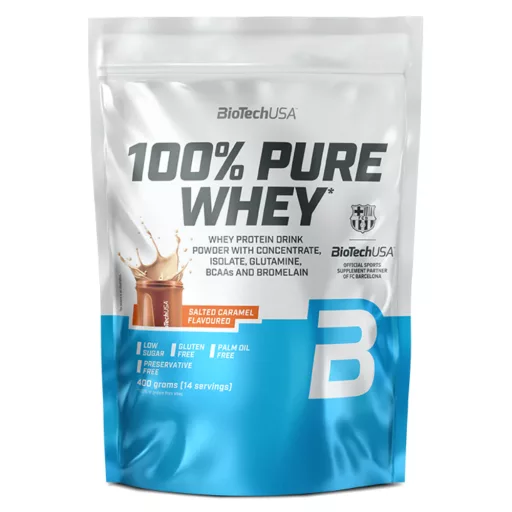 BioTech USA fehérjepor 400g sós karamell 100% pure whey